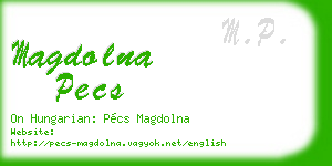 magdolna pecs business card