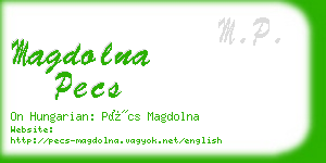magdolna pecs business card